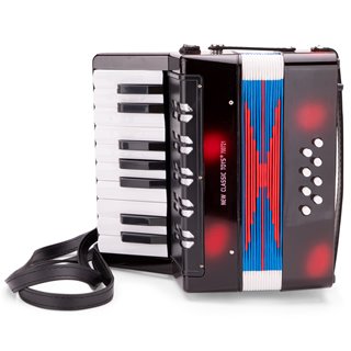Accordion with music book - black